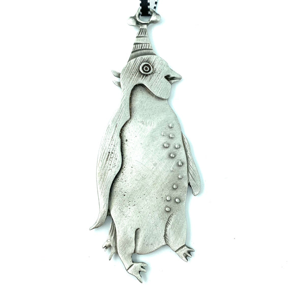 Penguin Party Hat Ornament by Leandra Drumm Designs