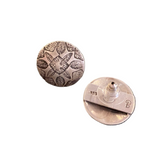 Diatom Button Earrings #1 by BMF Jewelry