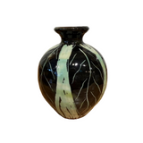 Green and Black Leaf Vase by Nancy Briggs