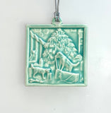 Dogs Opening Presents Tile Ornament by Whistling Frog