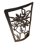 Floral/Butterfly Face Cutout Sculpture by Gail Chavenelle