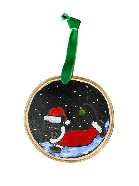 Dog Ornament by David Hinds