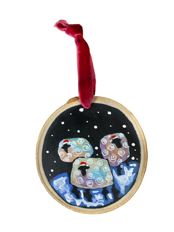 Three Sheep Ornament by David Hinds