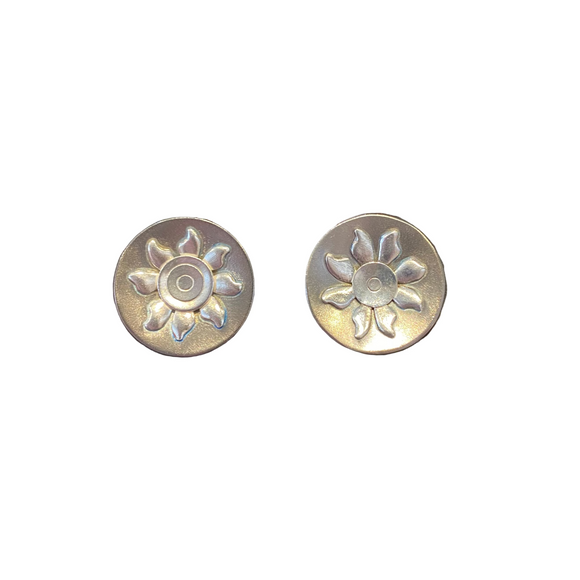Concave Stud Earrings by Kenneth Pillsworth