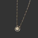 Horseshoe Solo Necklace - Moonstone by Zuzko Jewelry