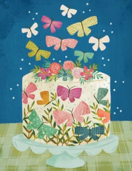 Butterfly Cake Birthday Card from Artists to Watch
