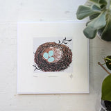 Robin's Nest Silkscreen Print by Allison and Jonathan Metzger