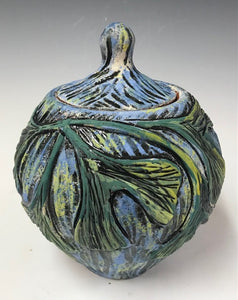 Jar with Ginkgo Leaves by Nancy Briggs