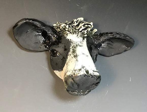 Cow - Wall Sculpture by Nancy Briggs