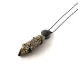 Rock and Pyrite Necklace by Jennifer Nunnelee