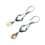 Sunstone and Filligree Earrings by Karen Gilbert