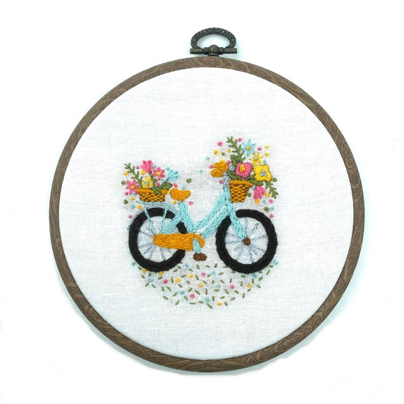 Embroidered Bicycle Ornament by Abby Schrup
