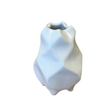 White Faceted Vase by Roberta Polfus