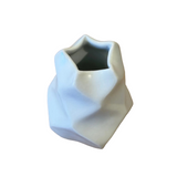 White Faceted Vase by Roberta Polfus