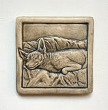 Sleeping Dog 4" x 4" Tile by Whistling Frog