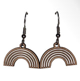 Twig Rainbow Lasercut Wood Earrings by Woodcutts
