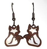 Twig Fox Lasercut Wood Earrings by Woodcutts