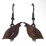 Twig Quail Lasercut Wood Earrings by Woodcutts