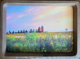 Golden Silos Framed Canvas Photo Art By Hallie Bear