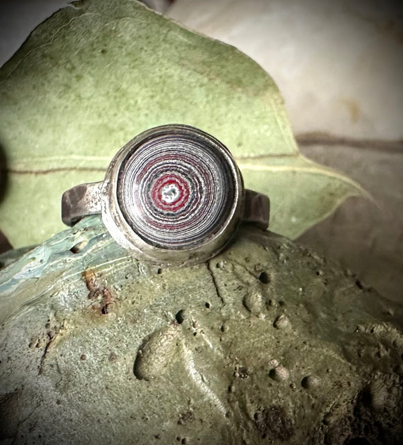 Fordite Ring by Karen Gilbert