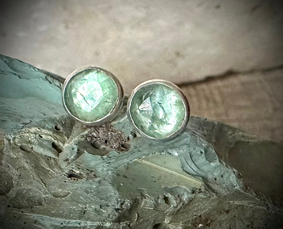 Green Kyanite Post Earrings by Karen Gilbert