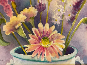 Floral Impressions Original Watercolor by JoAnne Hauser Warren