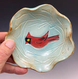 Cardinal Little Nest Bowl by Bluegill Pottery