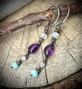 Amethyst Earrings by Karen Gilbert