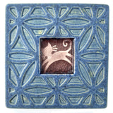 Cat With Border Coaster by Macone Clay