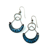 Silver and Enamel Earrings by Amber Carlin