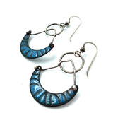 Silver and Enamel Earrings by Amber Carlin