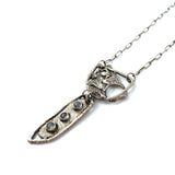 Scrappy Silver Necklace by Amber Carlin