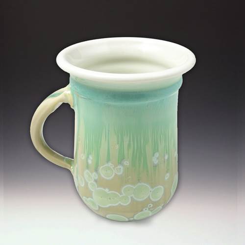 Mug - Ivory White Green by Indikoi Pottery