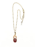 Strawberry Quartz Sculpted Petals Pendant by Lock and Key Design