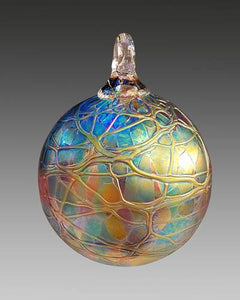 Illumination Round Ornament by Vines Art Glass