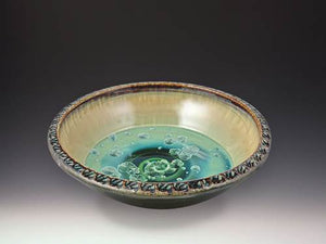 Small Tex Platter - Patina Dark Olive by Indikoi Pottery