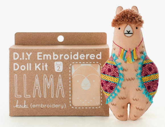 Llama Embroidery Kit by Kiriki Press
