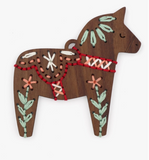Dala Horse Stitched Ornament Kit by Kiriki Press