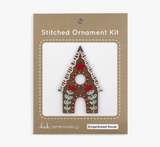 Gingerbread House Stitched Ornament Kit by Kiriki Press