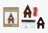 Gingerbread House Stitched Ornament Kit by Kiriki Press