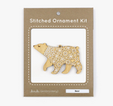 Bear Stitched Ornament Kit by Kiriki Press