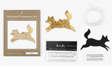 Fox Stitched Ornament Kit by Kiriki Press