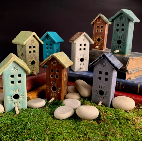 Small Birdhouse by Macone Clay