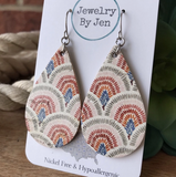 Medium Teardrop Earrings: Wavy Rainbow by Jewelry By Jen