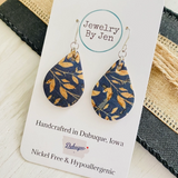 Small Teardrop Earrings: Navy Willow by Jewelry By Jen