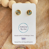 Stud Earrings: Turquoise Wildwood by Jewelry By Jen