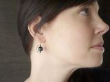 Half Moon Sphere Earrings with Kambaba Jasper by Brianna Kenyon