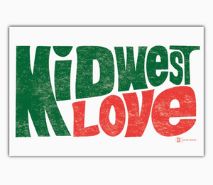 Midwest Love Postcard by Bozz Prints