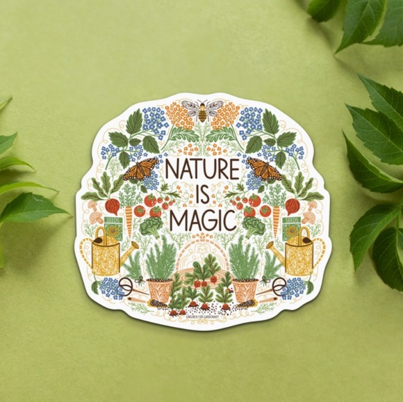 Nature is Magic Sticker by Gingiber