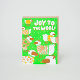 Joy to the Wool Holiday Greeting Card by Egg Press Manufacturing
